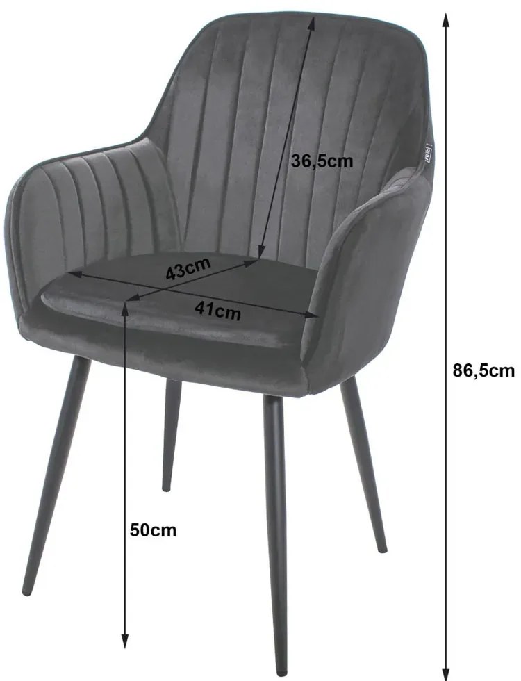 Komplet 2 beżowych krzeseł z podłokietnikami M9-W85