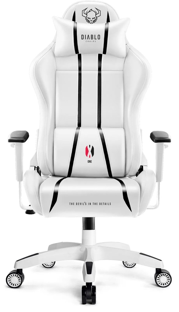 Fotel gamingowy Diablo X-One 2.0 Small: biało-czarny
