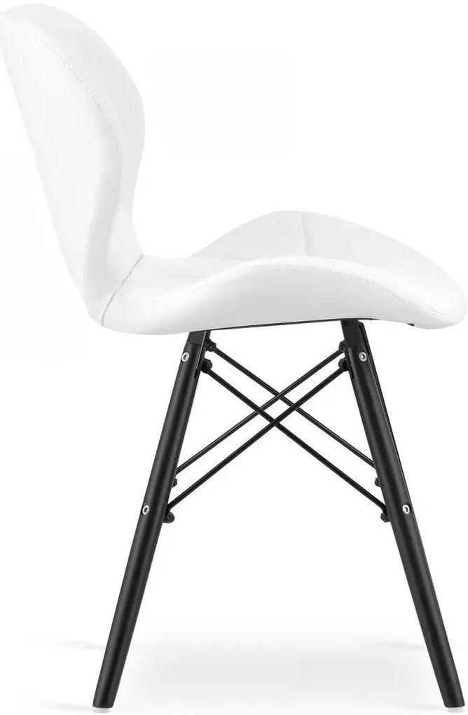 Białe tapicerowane krzesło kuchenne A4-E84
