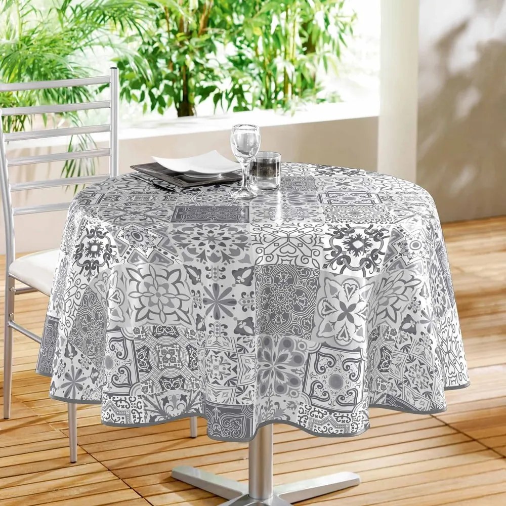 Obrus zmywalny z PCV ø 160 cm Persane – douceur d'intérieur