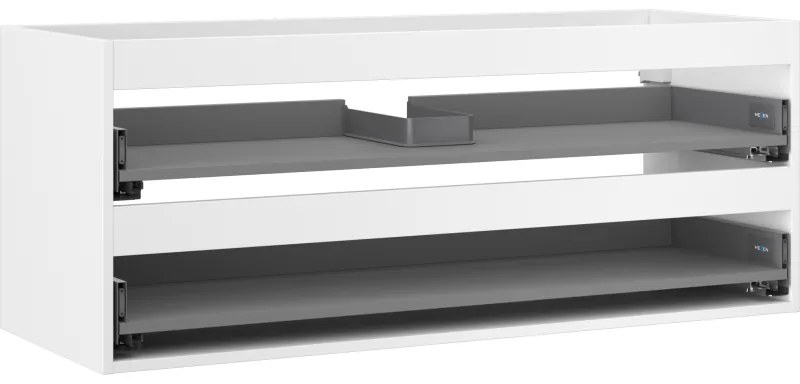 Mexen Box-A korpus szafki podumywalkowej 120 cm, 2 szuflady, biały mat - 91AX0-1200-470-2-01
