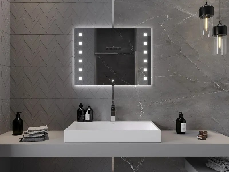 Mexen Ner lustro łazienkowe podświetlane 80 x 60 cm, LED 6000K, antypara - 9809-080-060-611-00