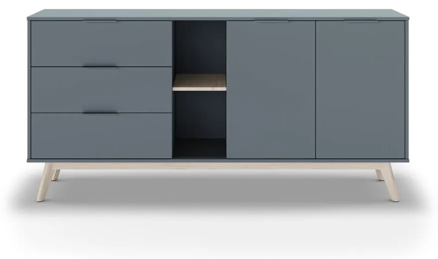 Szarozielona komoda 165x80x40 cm Pisco – Marckeric