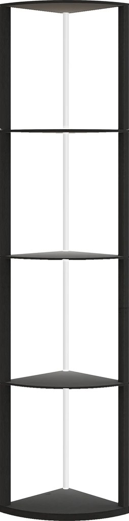 HOMCOM LED Lampa Stojąca 5-poziomowa z Regulacją Jasności, RGB Zmiana Koloru, Pilot