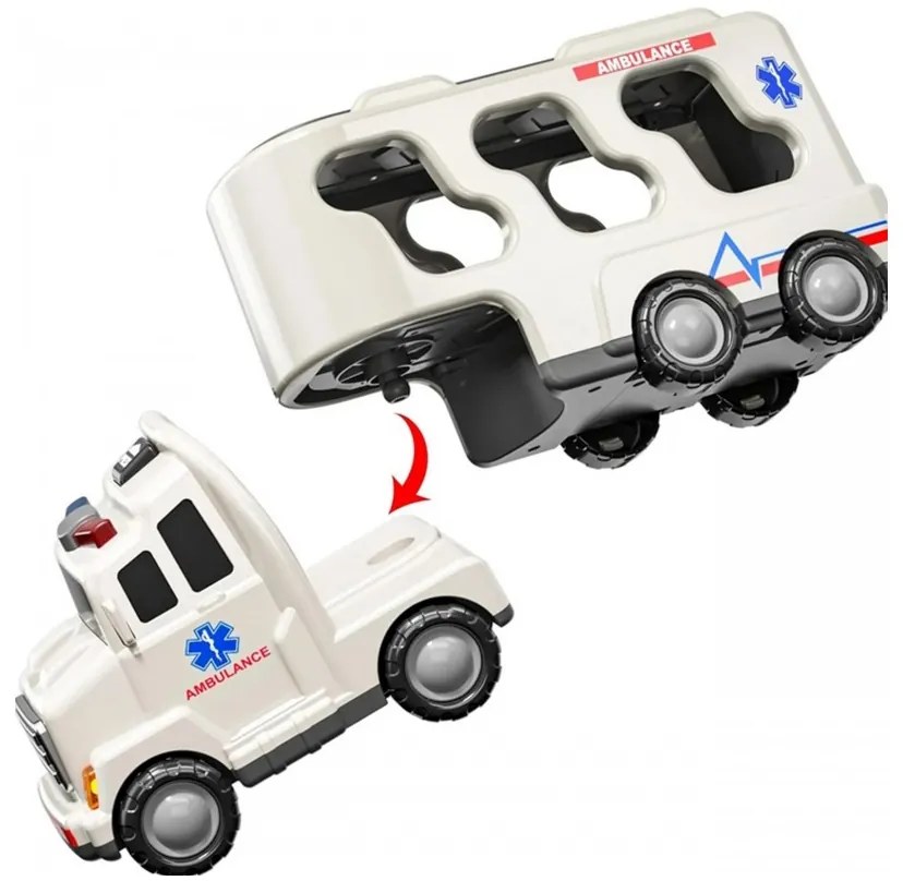 Woopie laweta drogowa zestaw 5 aut - ambulans