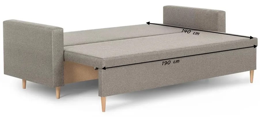 Kanapa sofa 3 osobowa z funkcją spania KEN Granatowy