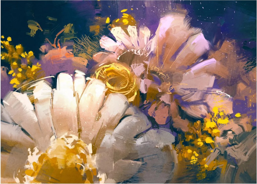 Obraz na szkle kwiatów (70x50 cm)