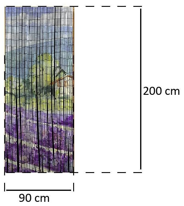 Zasłona bambusowa 90x200 cm