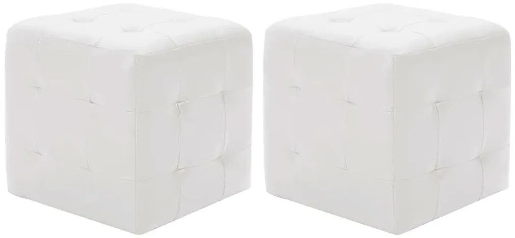 Zestaw białych puf do salonu S5-G16