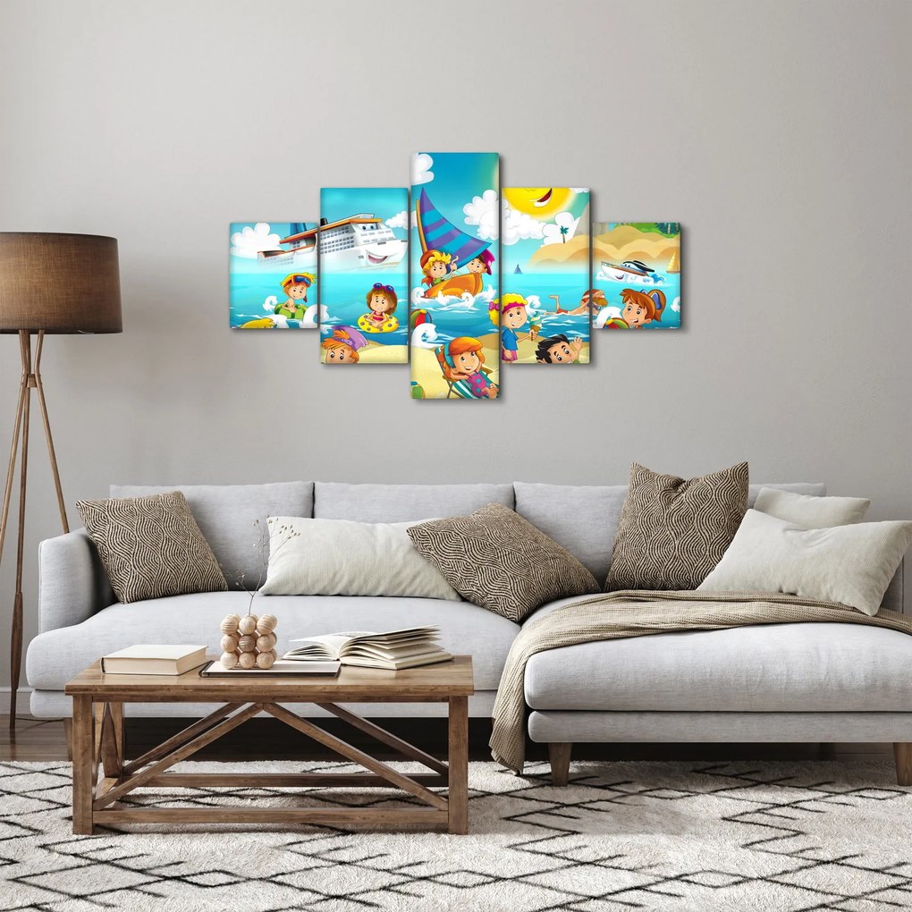 Obraz - Dzień na plaży (125x70 cm)