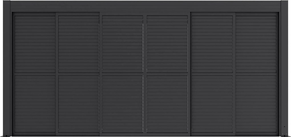 ŚCIANA ŻALUZJOWA PRZESUWNA ELITE 6 M (552X258 CM) ANTRACYT
