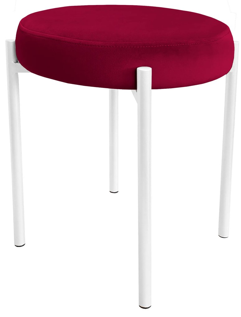 TABORET DIOR STOŁEK LOFT metal podstawa biała MG31