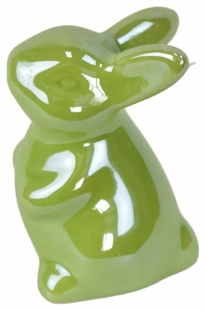 Wielkanocny ceramiczny zajączek Greeny zielony, 8cm