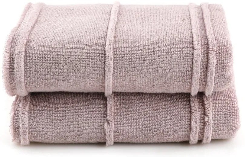 Różowe ręczniki frotte zestaw 2 szt. 50x90 cm Arden – Foutastic
