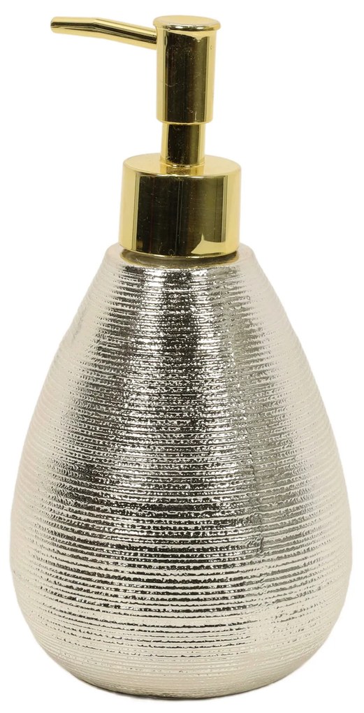 Metaliczny dozownik ze złotą pompką, TRESOR, 9 x 17 cm