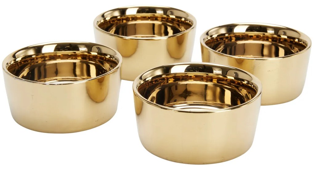 Złote miseczki na przekąski MIRAVO, 4 sztuki x Ø 8,5 cm
