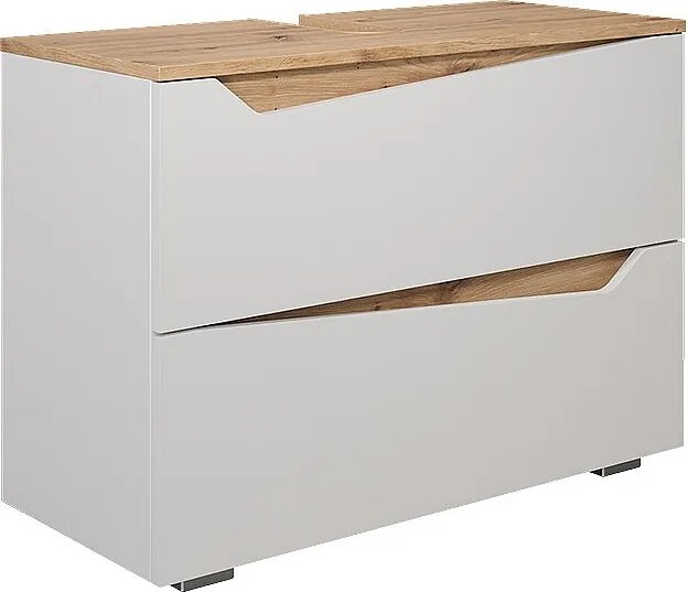 Szafka na wannę biały/artystyczny 80x35x57.5 marelle