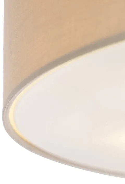 Lampa sufitowa rustykalna beżowa 50 cm - Drum Nowoczesny Oswietlenie wewnetrzne