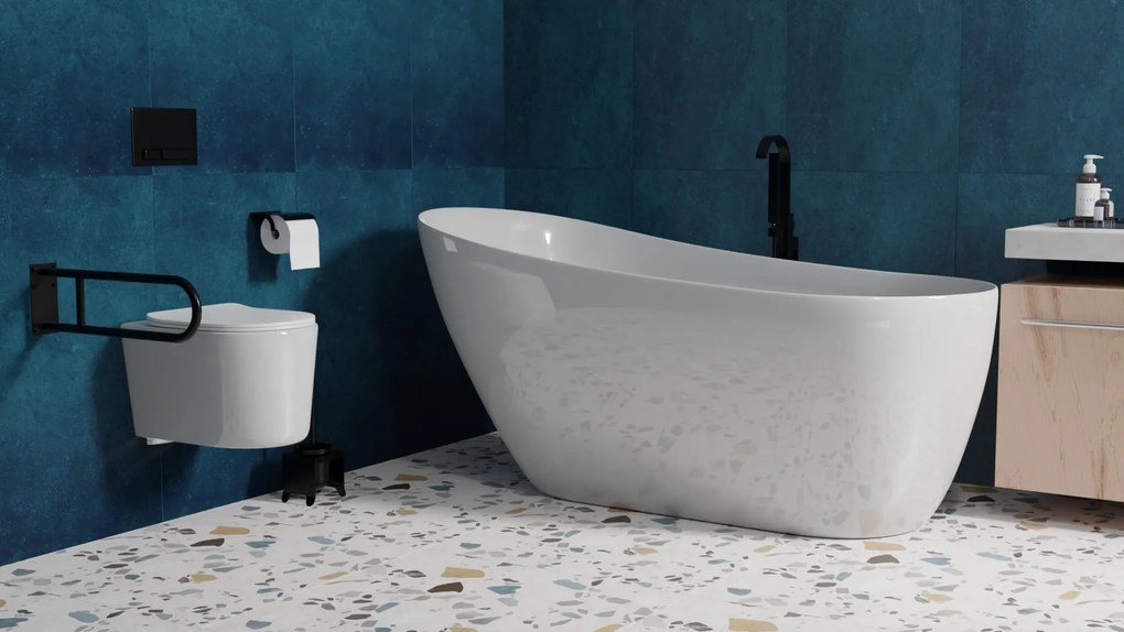 Uchwyt półokrągły stały czarny