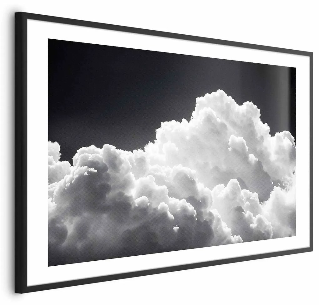 Plakat Gra słonecznego światła 60x40 cm z ramą czarną z marginesem ARTGEIST B