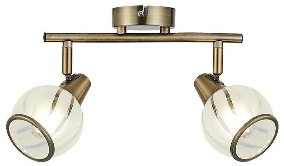 Prezent 14104 - Oświetlenie punktowe SIENTO 2xE14/40W/230V mosiądz