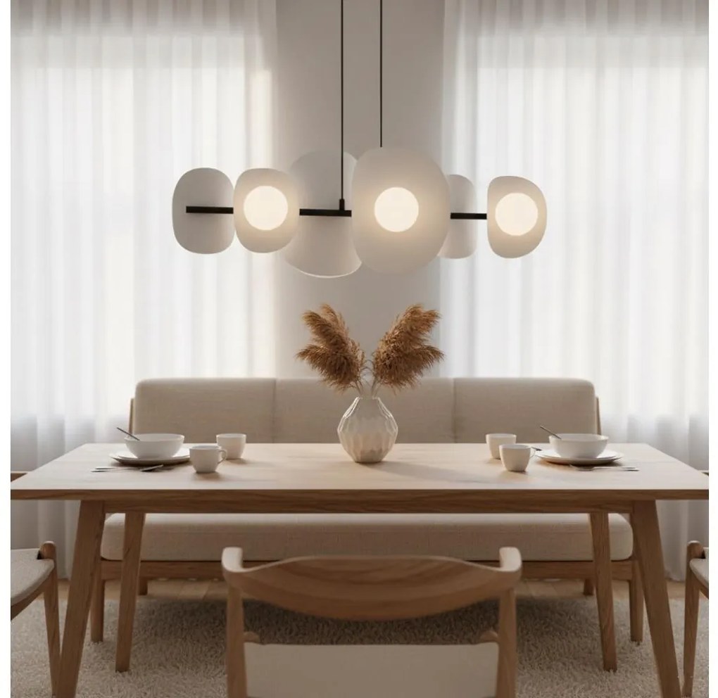 Żyrandol na przewodzie ELEMENTI 6xG9/8W/230V szary