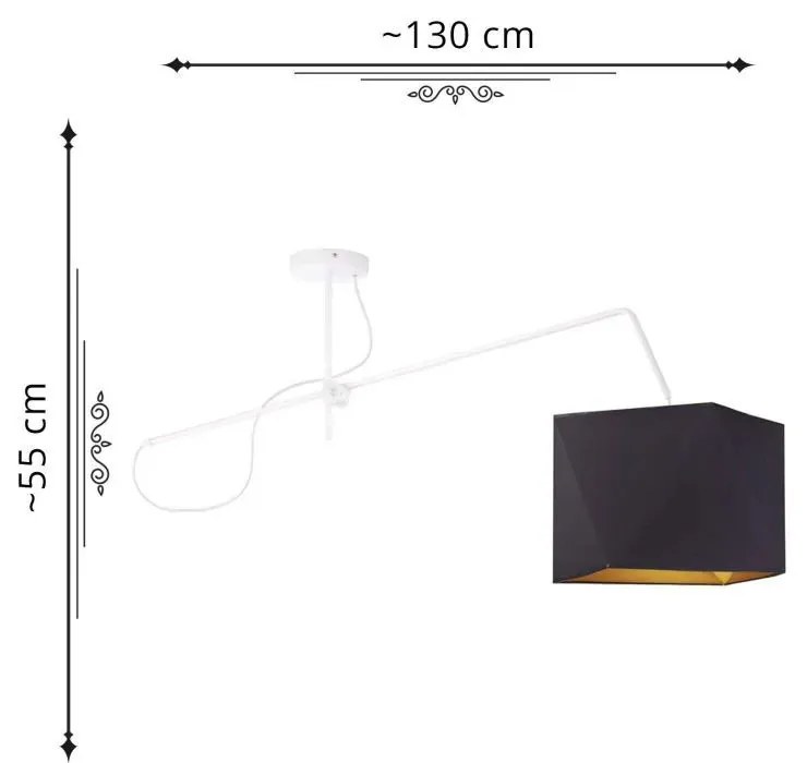 Lampa wisząca glamour regulowana - H8-M41