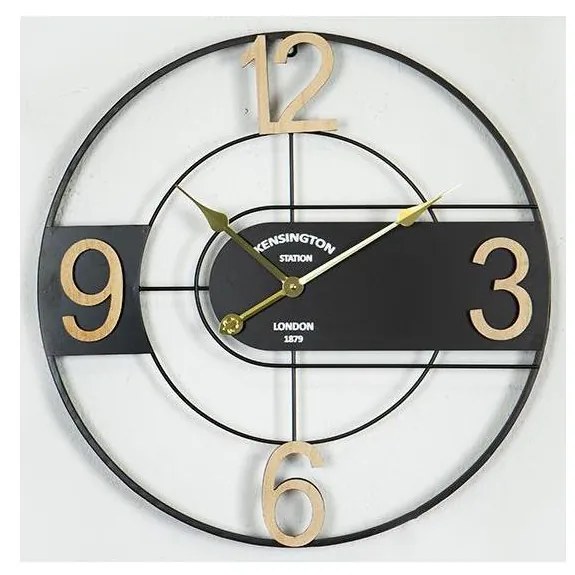 Zegar ścienny 1xAA śr. 60 cm czarny