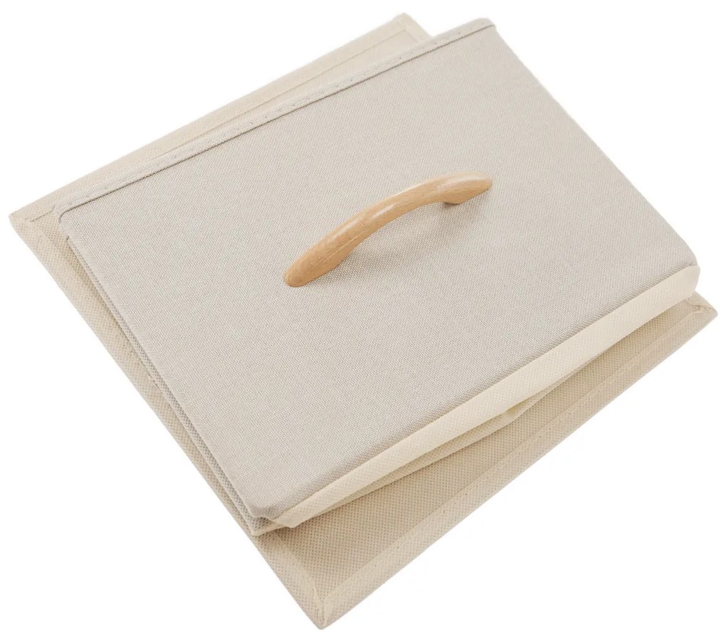 Komoda z szufladami z tkaniny HAZEL TYP 4, brązowy, S