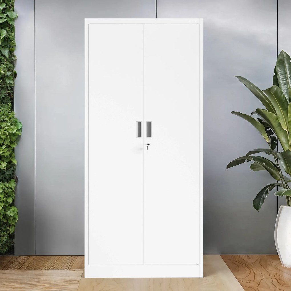 Szafa metalowa biurowa z 4 półkami biała, 1750x800x400 mm: JAN Compact