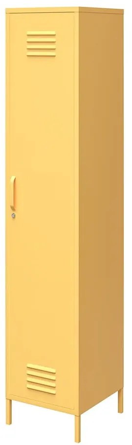 Żółta metalowa szafka Novogratz Cache, 38x185 cm