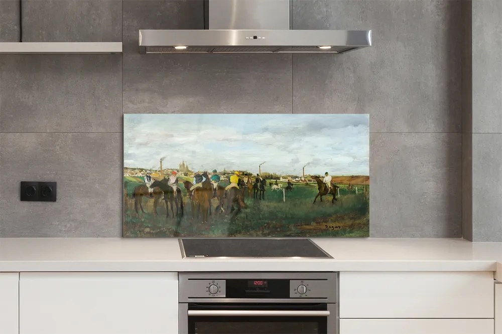 Szklany Panel Wyścigi Konne - Edgar Degas