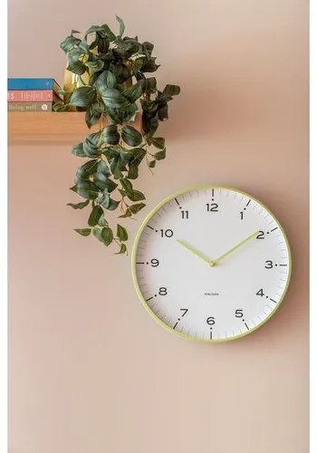 Karlsson 6011GR designerski zegar ścienny żółty,średnica 40 cm