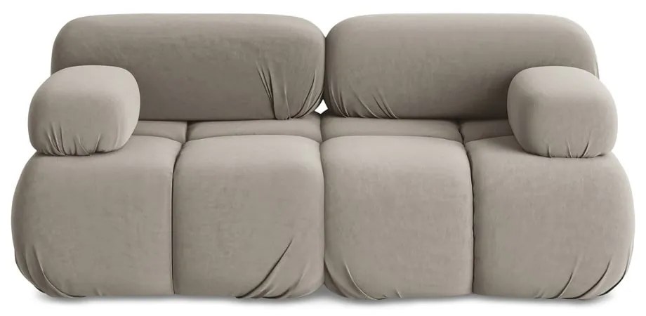 Beżowa aksamitna sofa modułowa 190 cm Lokua – Makamii