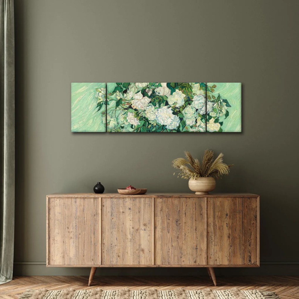 Obraz - Vincent van Gogh, Roses, reprodukcje (170x50 cm)