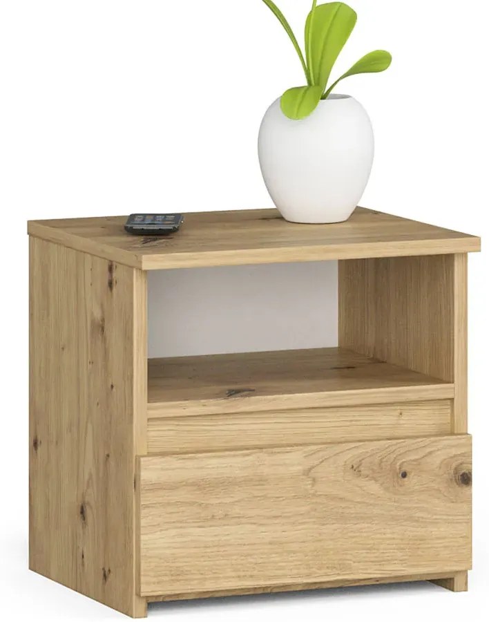 Stojąca szafka nocna z szufladą dąb artisan E5-E46