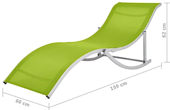 Zestaw dwóch składanych leżaków zielone K4-W75