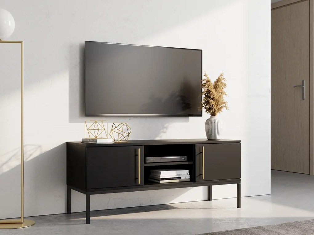 Szafka RTV LANZZI 120x40 cm, czarna