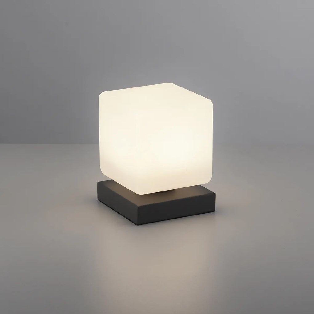 Lampa stołowa ciemnoszara w komplecie z diodą LED z możliwością ściemniania za pomocą dotyku - Jano Nowoczesny Oswietlenie wewnetrzne