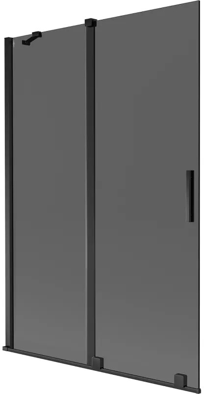 Mexen Velar parawan nawannowy 2-skrzydłowy rozsuwany 120 x 150 cm, grafit, czarny - 896-120-000-41-70