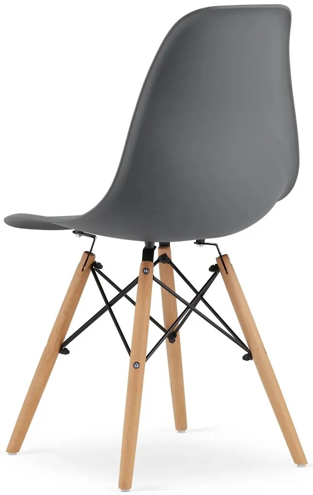 Minimalistyczne krzesło ciemnoszare - Sopi 4X