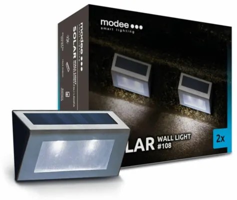 Modee solarna lampa ścienna LED ML-WS108, 2 szt.