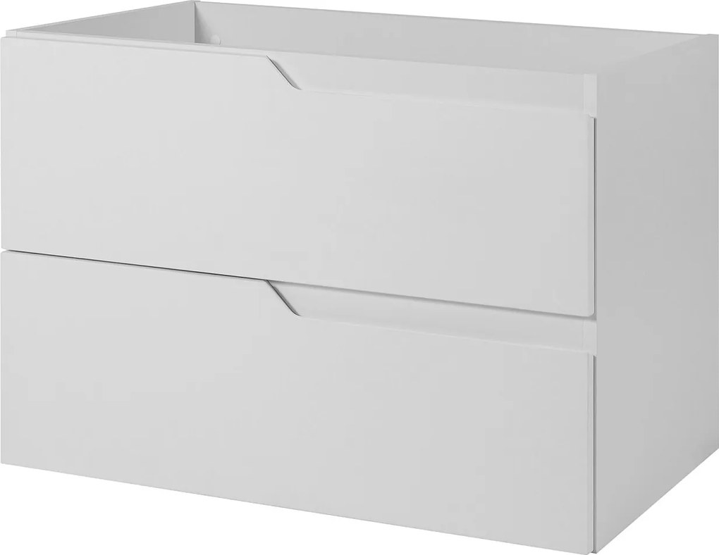 Szafka podumywalkowa wisząca do łazienki, biała, 80 x 57 x 46 cm