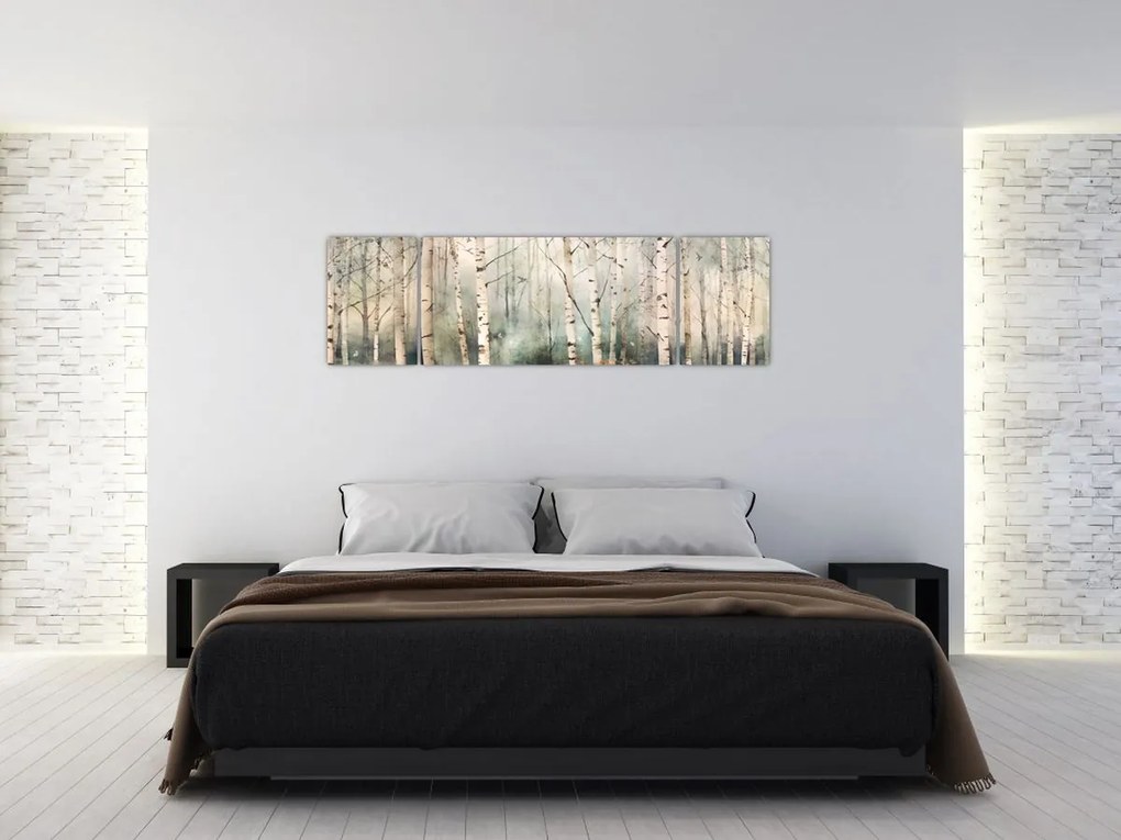 Obraz - Rysowanie wzoru lasu (170x50 cm)