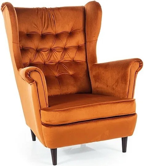 Elegancki pikowany fotel Harry Velvet Signal