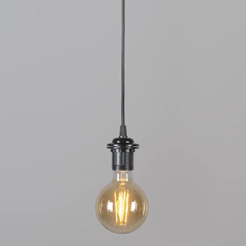 Nowoczesna lampa wisząca Retro czarna z szarym 45 cm - Granny