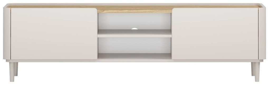 Szafka RTV Elivo 170 cm na nóżkach - kaszmir / dąb olejowany