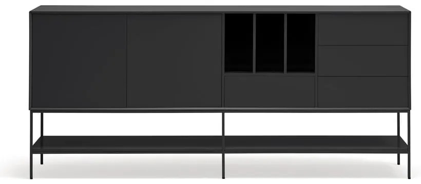 Czarna komoda 220x98x45 cm Platt – Teulat