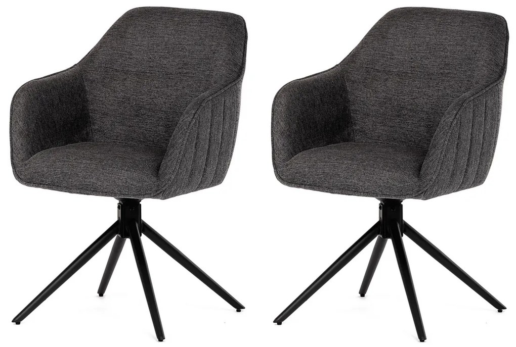 Zestaw krzeseł obiadowych z mechanizmem powrotnymHC-536 GREY2, 2 szt.