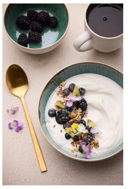 Biało-zielona kamionkowa miska 400 ml Gastro White/Green – Bitz